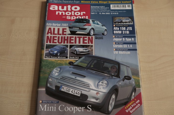 Deckblatt Auto Motor und Sport (11/2002)